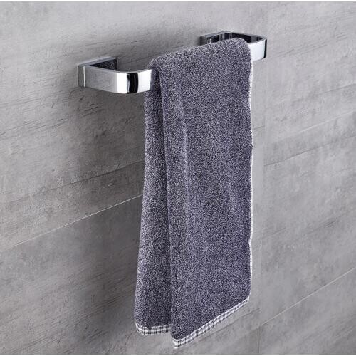 Towel Rings Chrome Plated Copper Towel Ring Solid Chrome Bathroom Towel Rack Single Rod Home