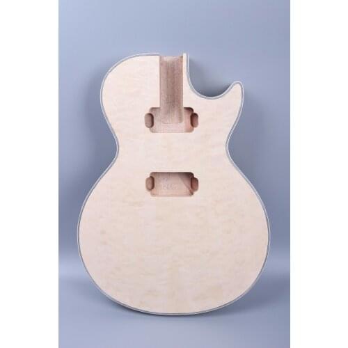 Electric guitar body Unfinished Mahogany Solid body Maple Veneer Side line #LPYuLin