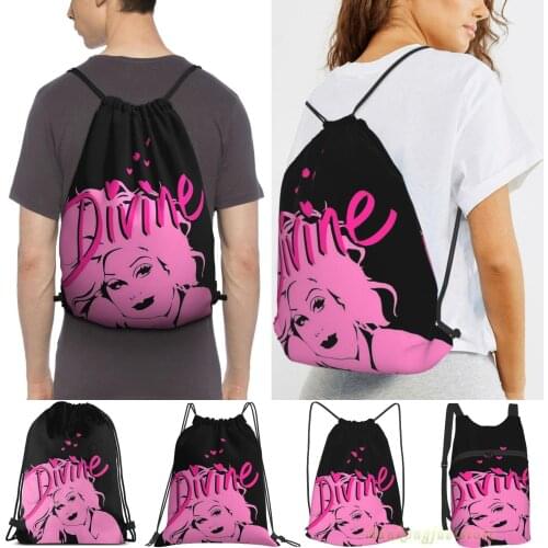 Men Outdoor Travel Drawstring Backpack Bags Divine John Waters Female Trouble Women 2021 Sports Travel Bag Fitness Swimming Bag