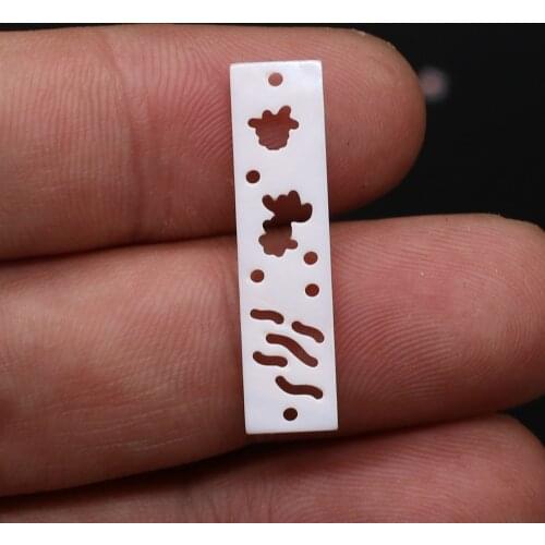 Natural Fresh Water Rectangular Loose Beads Handmade DIY Necklace Bracelet Earrings Jewelry Accessories Bead Gift Making 30x7mm