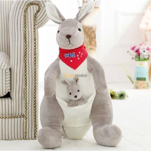 Fancytrader New 28'' / 70cm Giant Plush Stuffed Big Grey AU Kangaroo Toy, 2 Colors Available! Free Shipping FT50253