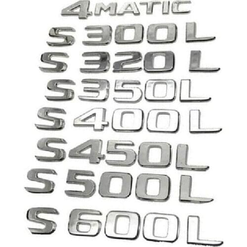 New for Mercedes S class S350 S400 S500 S600L letter tail standard 4 MATIC after the car Mark 2017-2018