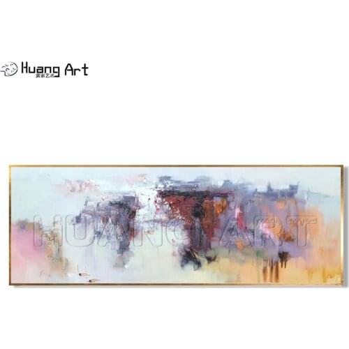 Wholesale Hand-painted Modern Abstract Landscape Oil Painting on Canvas for Living Room Decor Knife Mountain Landscape Painting