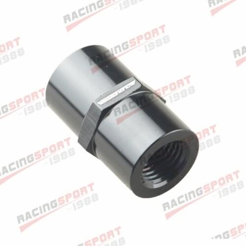 1/4" NPT Female To 1/4" NPT Female Straight Adapter Fitting Black