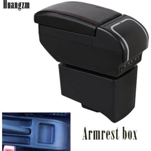For Volkswagen Polo armrest box Polo V universal 2009-2020 car center console modification accessories double raised with 9USB