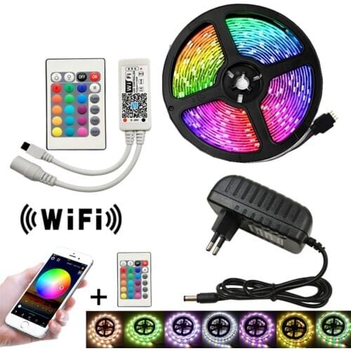 Christmas decoration neon lamp luces LED Strip Waterproof RGB light SMD 5050 12V led lights stripe for Party room 5m 10m 15m