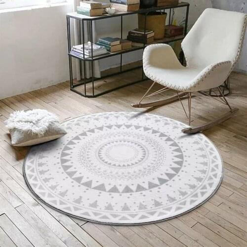 Nordic gray series round carpet living room carpet and carpet ins style living room bedroom bedside blanket modern hanging chair