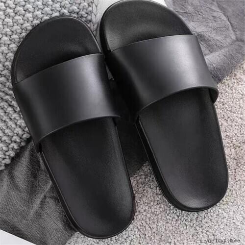 Summer Home Shoes Women Men Slippers Simple Non-slip Bathroom Slides Flip Flops Couples Indoor Platform Slippers 30
