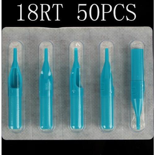 YILONG One Box Of 50PCS Round Series Size Blue Disposable Short Tattoo Tips Nozzle Supply