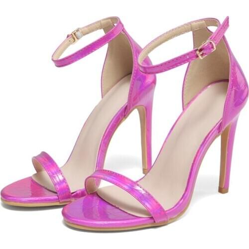 New Women High Heels Sandals Summer Gladiator Open Toe Buckle Strap Ladies Shoes Platform Stiletto Bridal Wedding Party Sandals