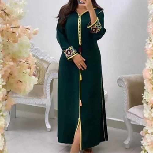 Hijab Embroidery Dress Jellaba Kaftan Women Dubai 2021 Hooded Summer Fashion Elegant Long Dresses Robe Femme Moroccan
