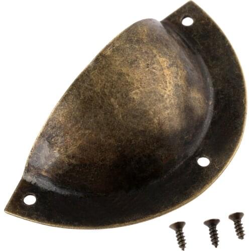 1pc Shell Handle Pull 89*44mm Iron Wooden Jewelry Box Antique Handles Knob Furniture Pull Knobs
