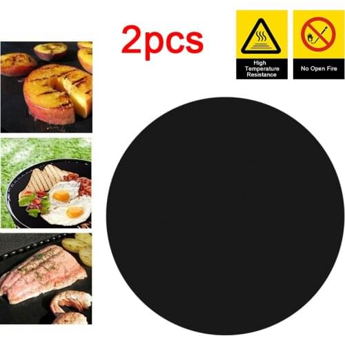 2/1pcs 24cm*0.12mm Non-Stick Pan Frying Pan Pad High Temperature Pan Liner Prevent Sticking Food Pot Mat Kitchen Tool
