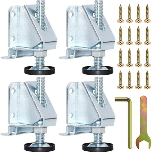 2/4 Pcs 6CM Cold Rolled Steel Adjustable Feet To Solve Uneven Floor Non-slip Mats, Suitable For All Kinds of Home Cabinets