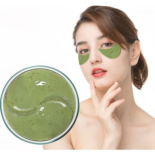 Green Tea Moisturizing Gel Eye Mask Fades Dark Circles Remove Eye Bags Reduce Fine Lines Eye Patches 60Pcs Face Skin Care