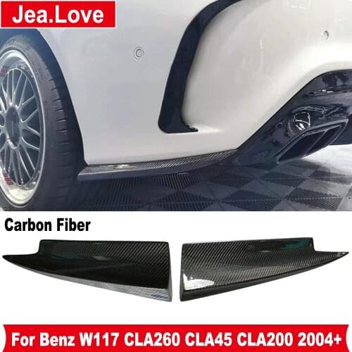FD Style Real Carbon Fiber Car Rear Bumper Aprons Cover Rear Decoration For Benz W117 CLA260 CLA45 CLA200 2004