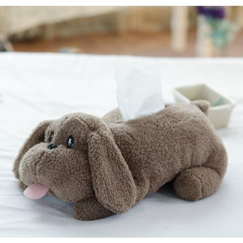 BABIQU 1pc 37cm Simluation Dog Tissue box Cute Yuri on ice Victor Puppy Poodle Dog Makkachin Paper box Plush Toy Kids Cute Gift