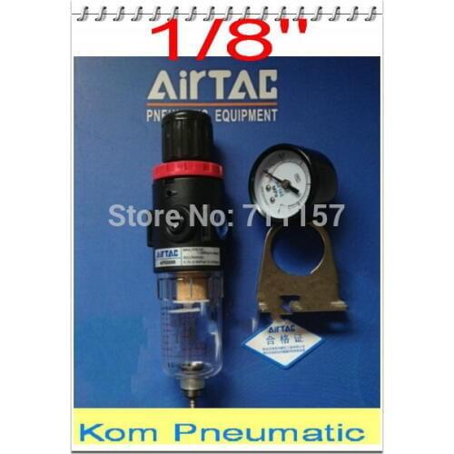 Free Shipping Source Treatment Unit , AFR 1500 1/8" Pneumatic Air Filter Regulator With Pressure Gauge