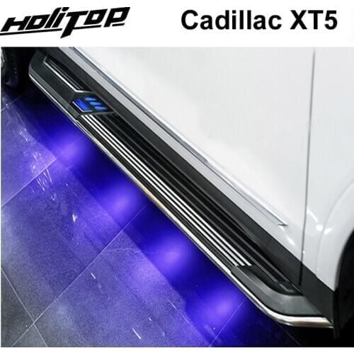 New arrival side step/running board/side bar for Cadillac XT5 ,with blue LED light,top luxurious side step,ISO9001 quality