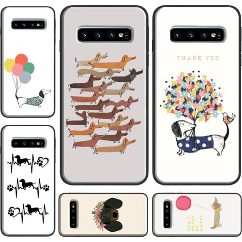 Sausage Dog Dachshund Art Phone Case For Samsung Galaxy S21 Ultra S20 FE S8 S9 S10 Plus Note 10 Note 20 Ultra S10e