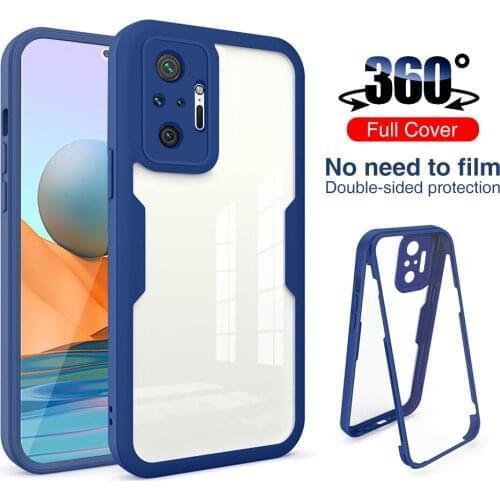 360° front+back full protection soft silicone shell xiomi readmi note 10 pro case for xiaomi redmi note 10 pro max 10s cover