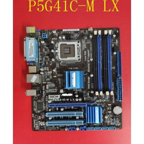 For ASUS P5G41C-M LX original mainboard LGA 775 DDR3 DDR2 USB2.0 8GB G41 used desktop motherboard