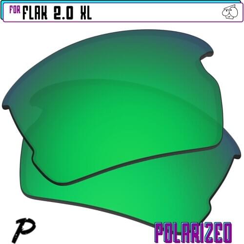 EZReplace Polarized Replacement Lenses for - Oakley Flak 2.0 XL Sunglasses - Green P