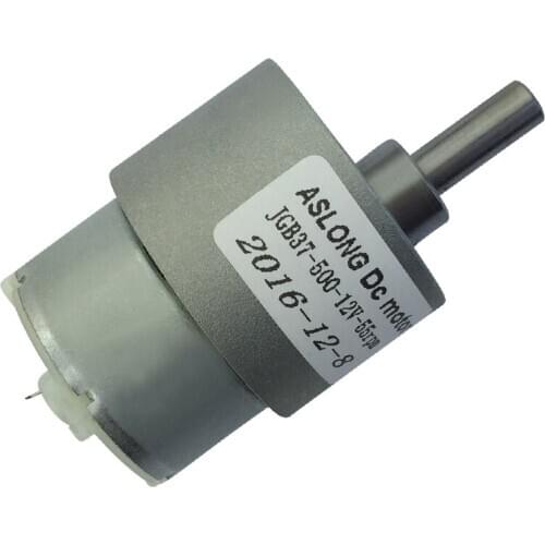 JGB37-500 DC gear motor micro motor high torque brush motor low speed 6V-12V 3RPM-912RPM LF1