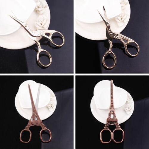 Retro Scissors Craft Stainless Steel Classic Scissors European-style Small Stitch Metal Tower Sewing Durable Sharp Tailor