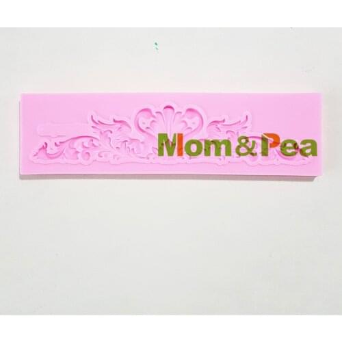 Mom&Pea 1321 Free Shipping Floral Deco Silicone Mold Cake Decoration Fondant Cake 3D Mold Food Grade