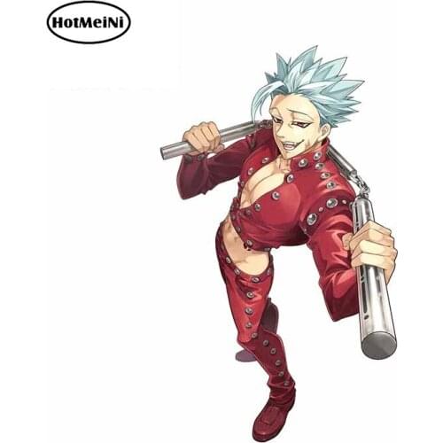 HotMeiNi 13cm x 7.8cm for The Seven Deadly Sins Ben Anime Surfboard Cartoon Car Stickers Anime Personality Bumper Trunk Decal