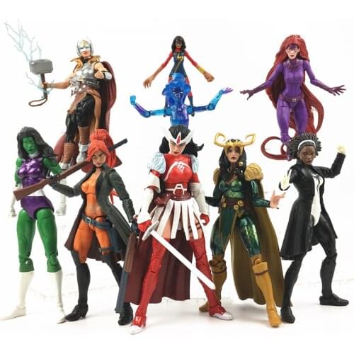 Original Marvel Legends Heroines 6" Action Figure A-Force SIF Singularity ELSA Monica Loki Lady Hulk She Medusa Loptr Toys Doll