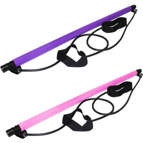 Pilates Stick Resistance Band Fitness Bar Home Fitness Portable Pilates Yoga Stretch Band