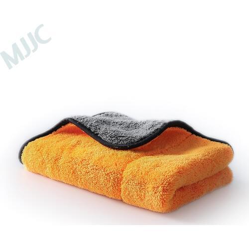 MJJC 45X38CM Orange Microfiber Towel Ultra Absorbancy Car Wash Cloth 840gsm Microfiber Drying Towel Car Waxing Polishing