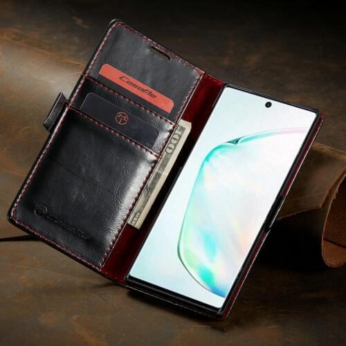 CaseMe Luxury Leather Case For Samsung Note 10 Case Magnetic Card Wallet Cover For Samsung Galaxy Note 10 Plus Flip Phone Cover