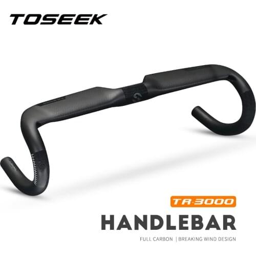 TOSEEK Bike Carbon Road Handlebar TR-3000 UD Matt Bicycle Handle bar Ultra light Integrated Handlebars