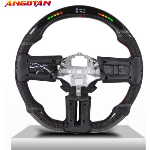 Steering Wheel For Ford Mustang GT350 GT500 RTR 2010-2015 LED Carbon Firber Race Digital Display Steering Wheel