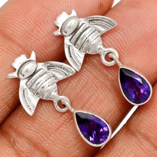925 Silver Needle Bee Earrings Simple, Small and Cute Fashion Earrings