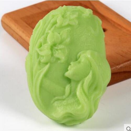 Lily Silicone molds Lily soap mold girl silicone soap molds girl silica gel die flower Aroma stone moulds flower candle mould