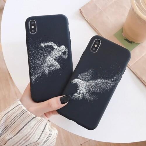 Animal Eagle Wolf White Sand Painting Phone Cases For iPhone 7 8 6s Plus SE 2020 12 11 Pro Max X XR XS MAX Soft Silicone Cover