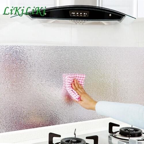 Modern Kitchen Oil-proof Wallpaper Self Adhesive Stickers Waterproof Antifouling High-temperature Gas Stove Cabinet Sticky Film