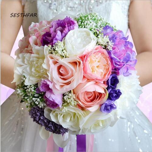Wedding Flowers Bridal Bouquets Bridal Elegant Handmade Artificial Flower Wedding Decoration Of Wedding Bouquet SPH021