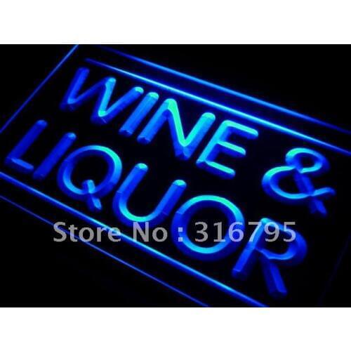 I405 Wine and Liquor Store LED Neon Light Light Signs On/Off Switch 20+ Colors 5 Sizes