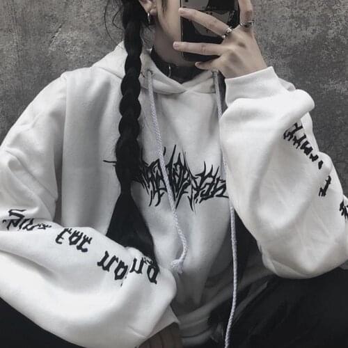 Korean Fashion Hoodie Women Streetwear Harajuku Oversized Sweatshirt Hip Hop Streetwear Casual Pullover Unisex Long Sleeve Coat