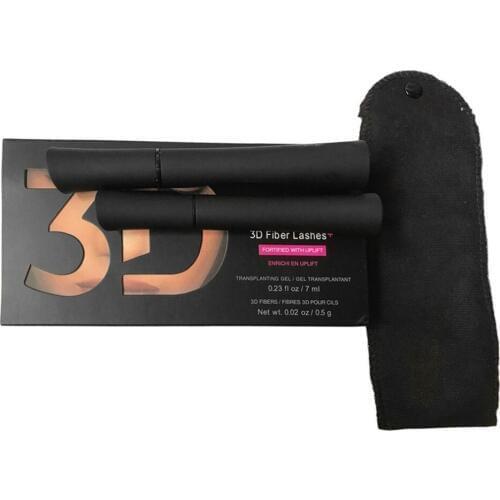 3D Fiber Black Mascara Professional Natural Waterproof Eyelash Eye Makeup Tools Lengthening Curling Cosmetic Mascara 2PCS/SET