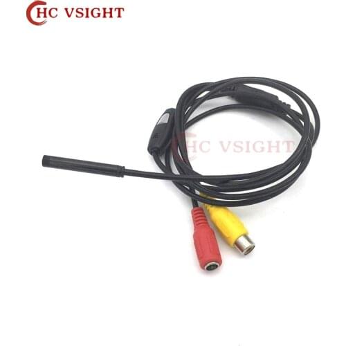 Waterproof Analog Camera Detect With RCA Cable 1m-5M Mini Size 5.5mm AV Mini Endoscopic Camera