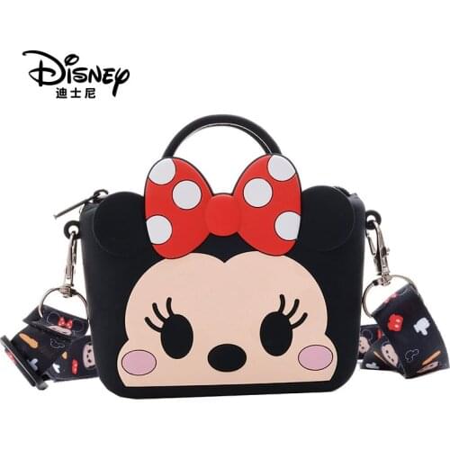 Disney Mickey Mouse Cartoon Fanny Pack Women Cartoon Crossbody Bags Minnie Girl Handbag Shoulder Children Parent Bags