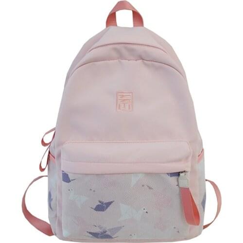 Women Black Casual Backpack For Teenager Girls School Bags High Capacity Anti Theft Travel Shoulder Bag Pink Waterproof Bagpack