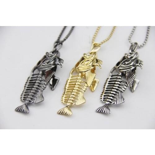 ZRM 20pcs/lot Wholesale Fashion Fishbone Model Necklace Charm Silvery&Black&Golden Chain Delicate Best Gift Elegant Jewelry