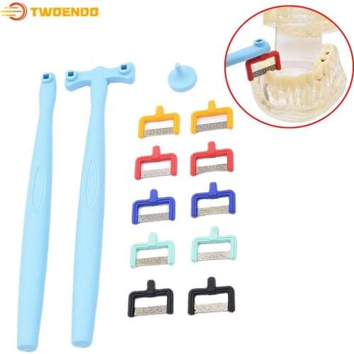 1 Set Dental Hand Use Plastic IPR Disposable Orthodontic Interproximal Enamel Polishing Tool Tooth Enamel Reducted Oral Care